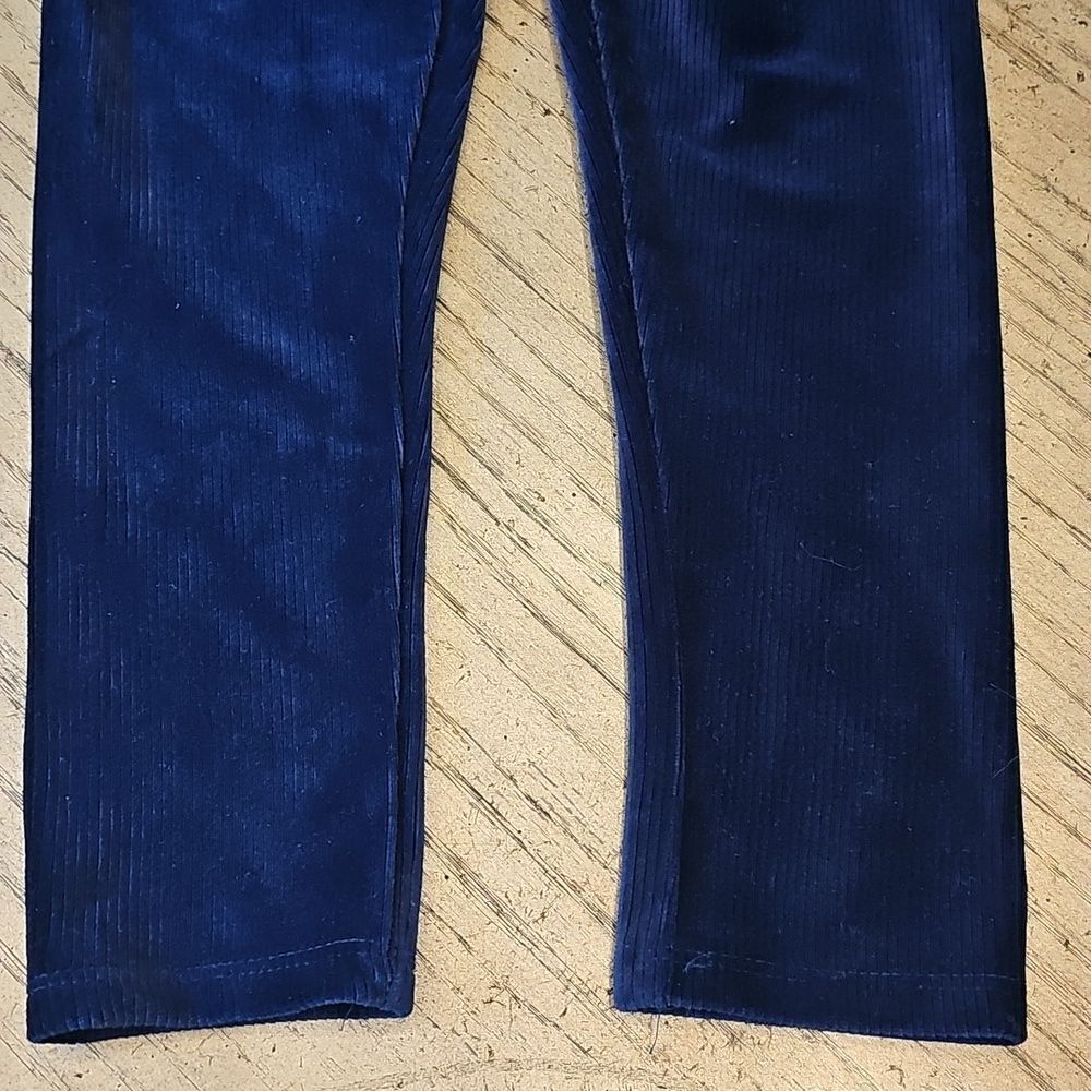 Girls Navy Blue Corduroy Suede Legging Size M - Picture 5 of 12
